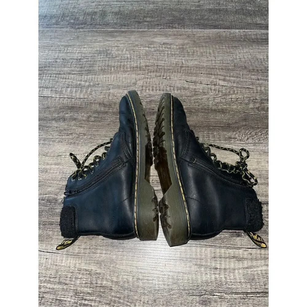 Dr Marten Doc Marten TODDLER 1460 FLEECE LINED LEATHER BOOTS size 3.5
